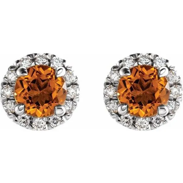 French-Set Halo-Style Earrings Image 2 Long Jewelers Chesapeake, VA