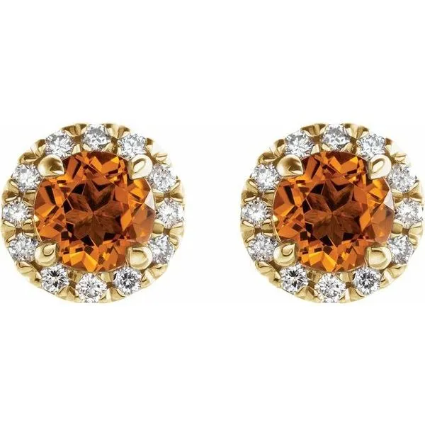 French-Set Halo-Style Earrings Image 2 Long Jewelers Chesapeake, VA