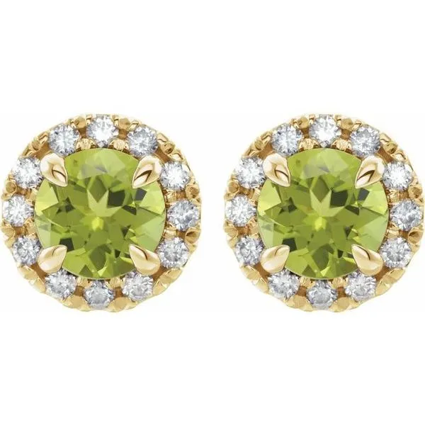 French-Set Halo-Style Earrings Image 2 Long Jewelers Chesapeake, VA