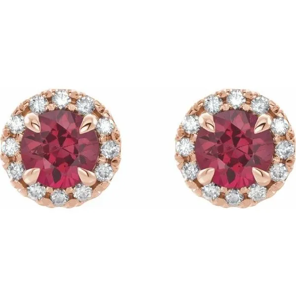 French-Set Halo-Style Earrings Image 2 Long Jewelers Chesapeake, VA