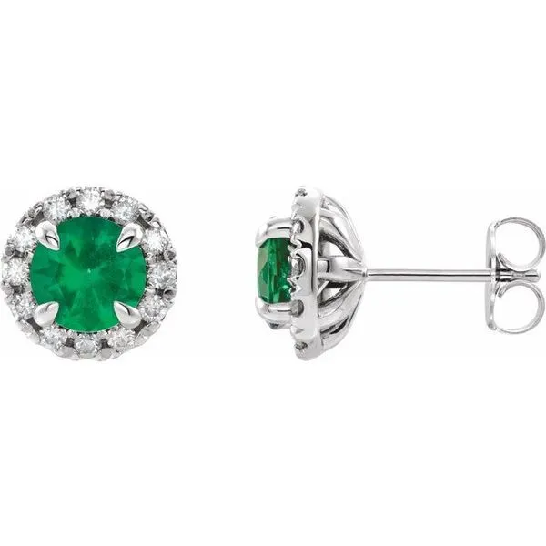 French-Set Halo-Style Earrings Linwood Custom Jewelers Linwood, NJ