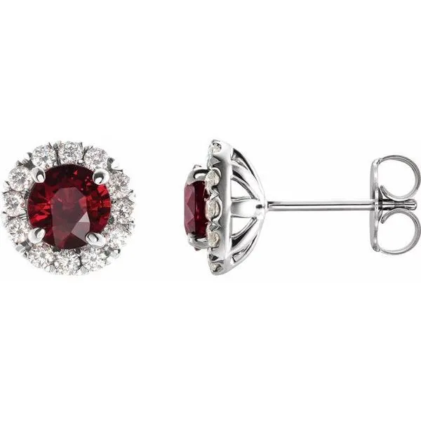 French-Set Halo-Style Earrings Leslie E. Sandler Fine Jewelry and Gemstones rockville , MD