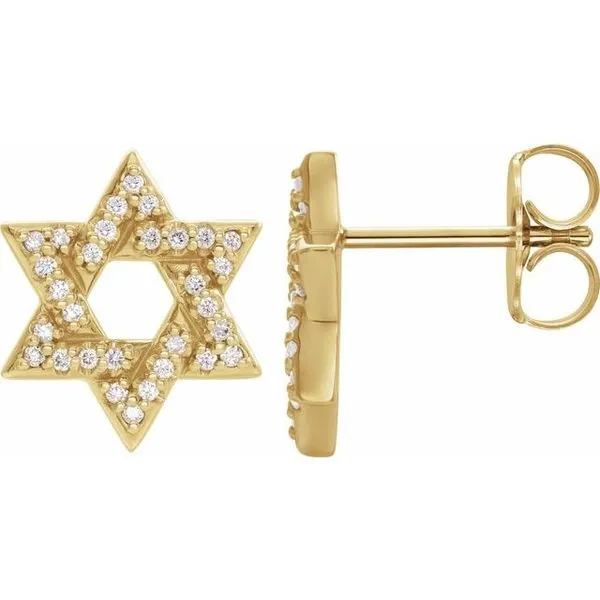 Star of David Earrings Hopman Jewelers Elkhart, IN