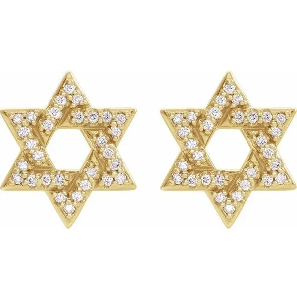 Star of David Earrings Image 2 Hopman Jewelers Elkhart, IN