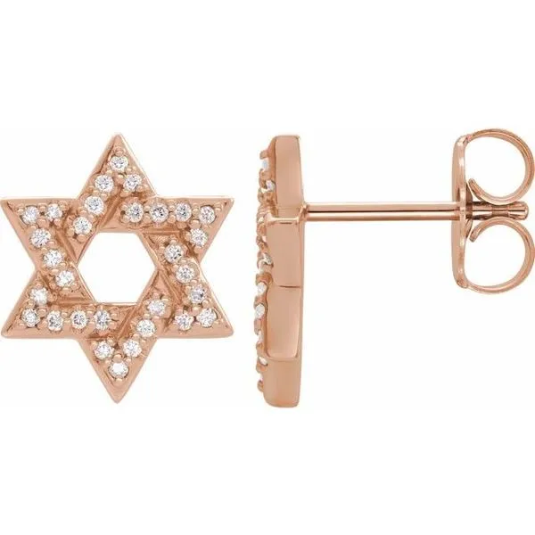 Star of David Earrings Long Jewelers Chesapeake, VA