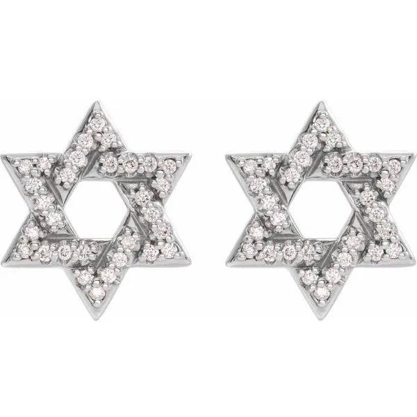 Star of David Earrings Image 2 Hopman Jewelers Elkhart, IN