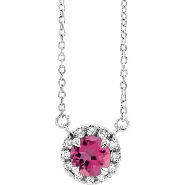 French-Set Halo-Style Necklace Becky Beck's Jewelry DeKalb, IL