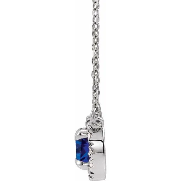 French-Set Halo-Style Necklace Image 2 James & Williams Jewelers Berwyn, IL