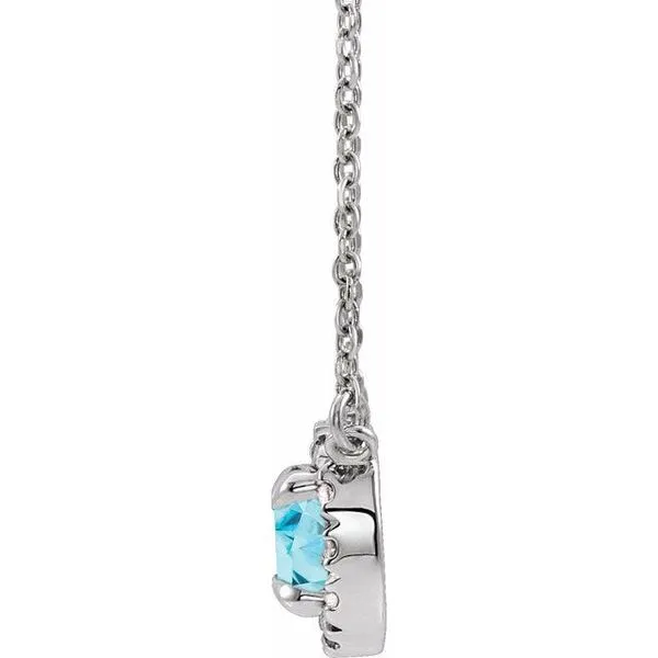 French-Set Halo-Style Necklace Image 2 D&M Jewelers Green Bay, WI