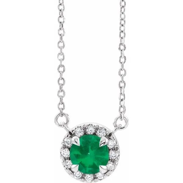 French-Set Halo-Style Necklace Scirto's Jewelry Lockport, NY