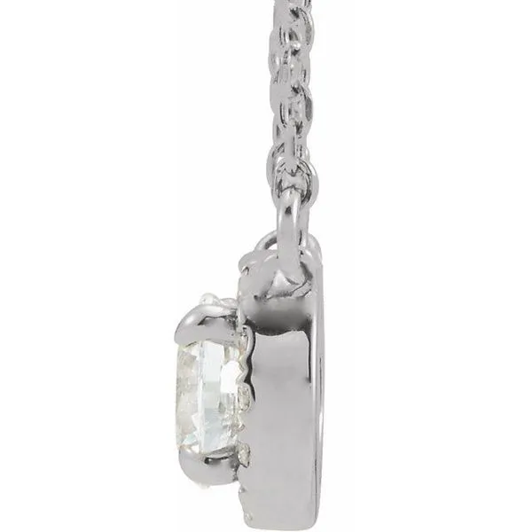 French-Set Halo-Style Necklace Image 2 Rebel Diamonds New Hampton, IA