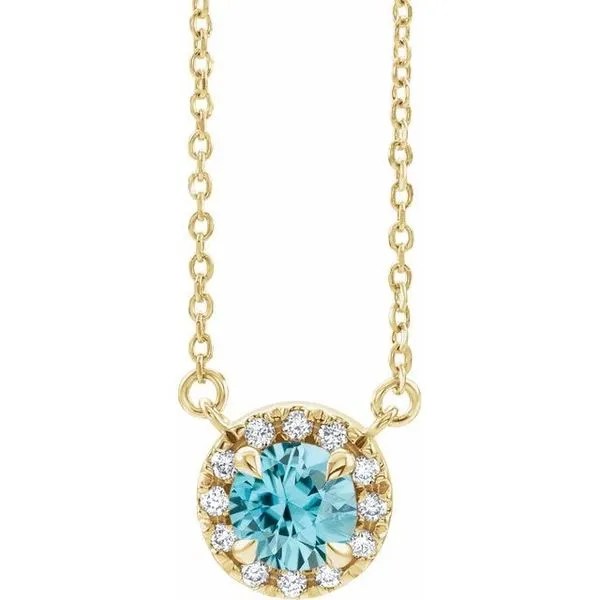 French-Set Halo-Style Necklace Hopman Jewelers Elkhart, IN