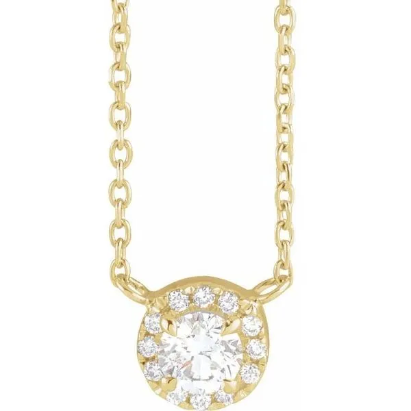 French-Set Halo-Style Necklace Rasmussen Jewelers Spanish Fork, UT