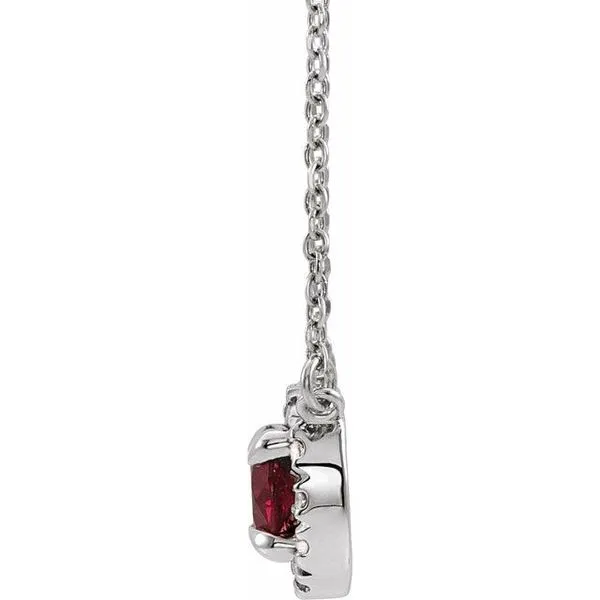 French-Set Halo-Style Necklace Image 2 Henry B. Ball Jewelers Canton, OH
