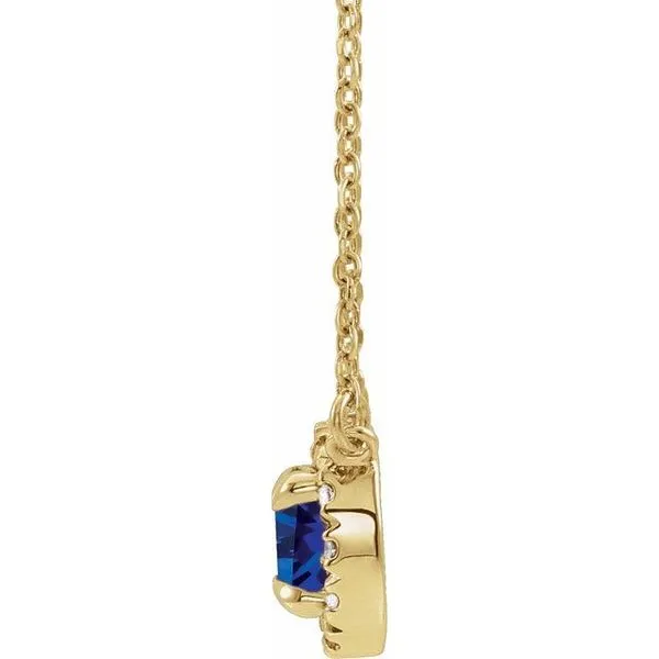 French-Set Halo-Style Necklace Image 2 Atlanta West Jewelry Douglasville, GA