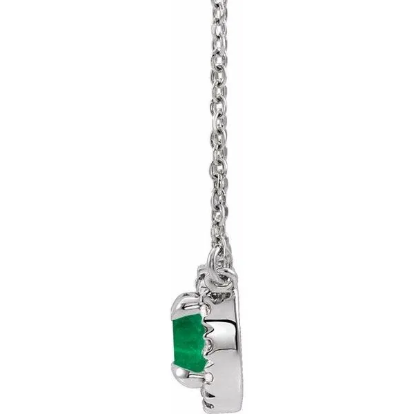 French-Set Halo-Style Necklace Image 2 Comstock Jewelers Edmonds, WA