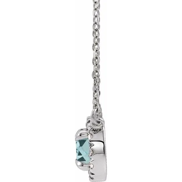 French-Set Halo-Style Necklace Image 2 D&M Jewelers Green Bay, WI