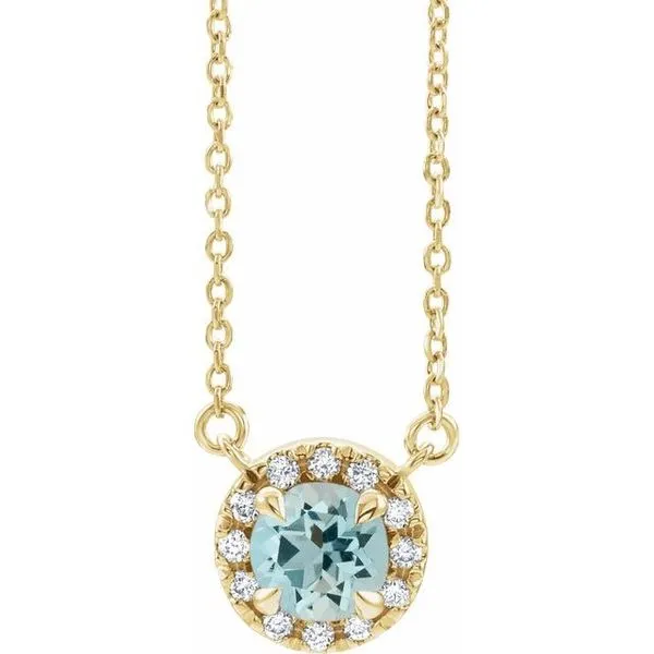 French-Set Halo-Style Necklace Scirto's Jewelry Lockport, NY
