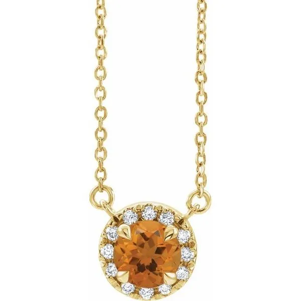 French-Set Halo-Style Necklace Hopman Jewelers Elkhart, IN