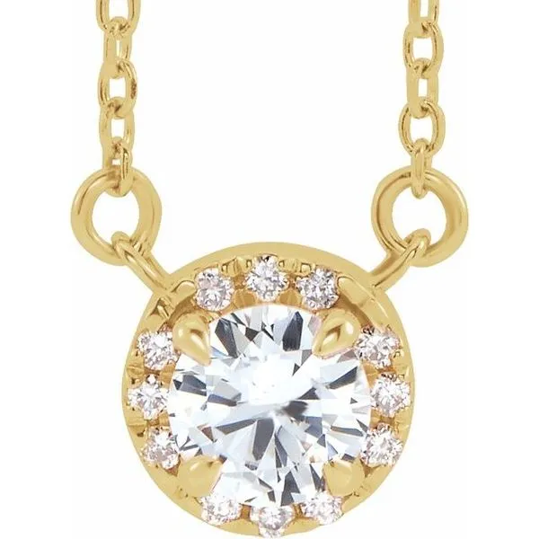 French-Set Halo-Style Necklace J. Meredith Jewelers Delafield, WI