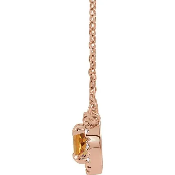 French-Set Halo-Style Necklace Image 2 Comstock Jewelers Edmonds, WA