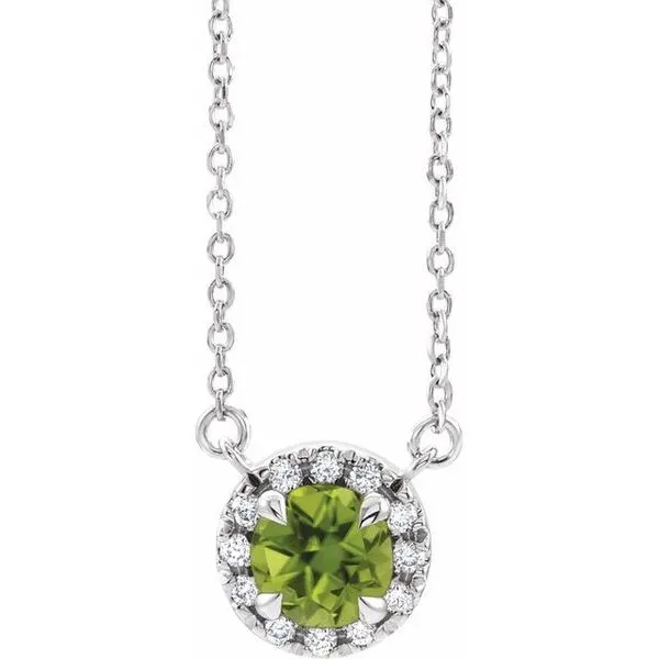 French-Set Halo-Style Necklace Delfine's Jewelry Charleston, WV