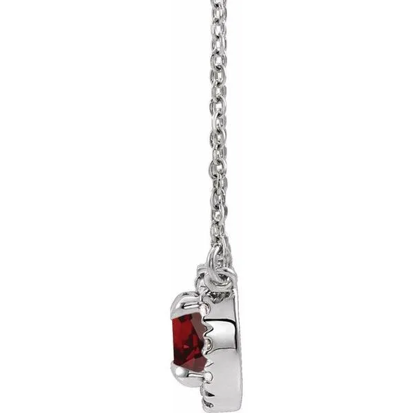 French-Set Halo-Style Necklace Image 2 M. J. Thomas Jewelers, Ltd. Stratford, CT