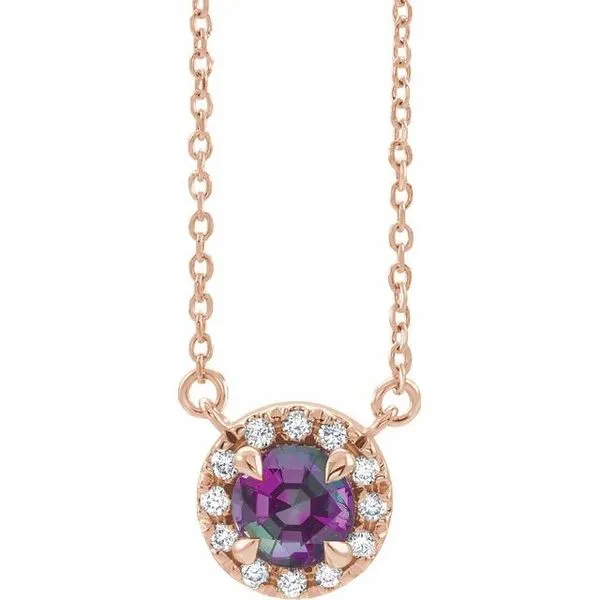 French-Set Halo-Style Necklace Delfine's Jewelry Charleston, WV