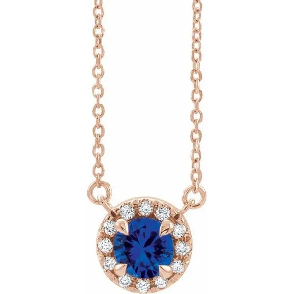 French-Set Halo-Style Necklace Gysbers Jewelry Waupun, WI