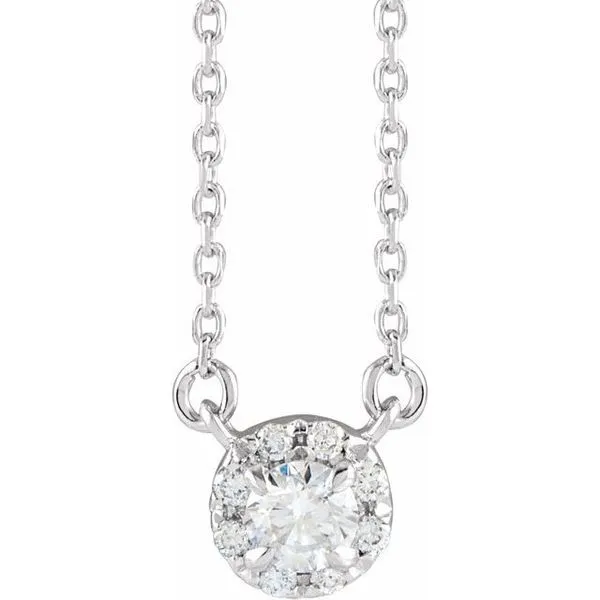 French-Set Halo-Style Necklace Hopman Jewelers Elkhart, IN