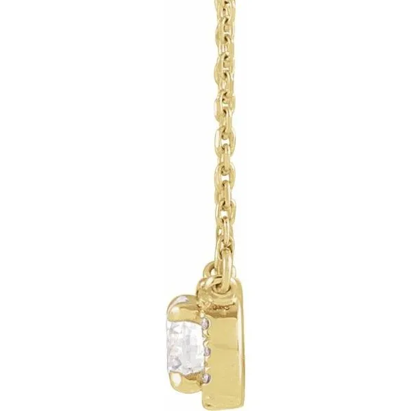 French-Set Halo-Style Necklace Image 2 Hopman Jewelers Elkhart, IN