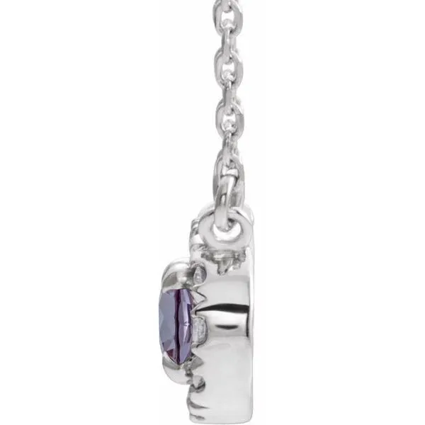 French-Set Halo-Style Necklace Image 2 D&M Jewelers Green Bay, WI