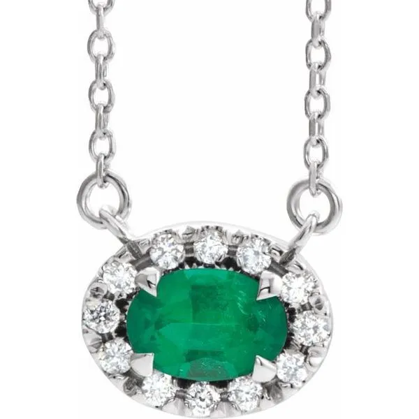 French-Set Halo-Style Necklace Spath Jewelers Bartow, FL