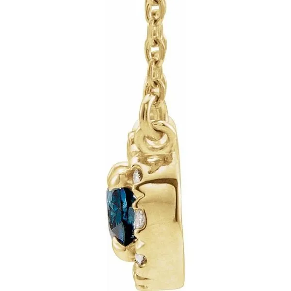 French-Set Halo-Style Necklace Image 2 Scirto's Jewelry Lockport, NY
