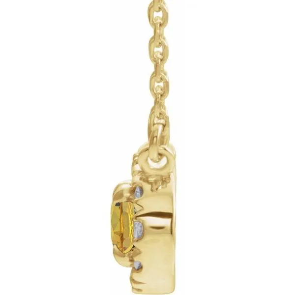 French-Set Halo-Style Necklace Image 2 Rasmussen Jewelers Spanish Fork, UT