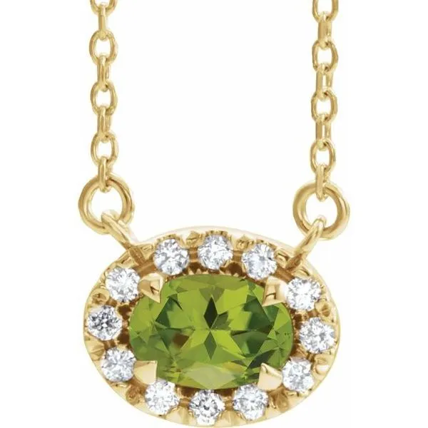 French-Set Halo-Style Necklace Becky Beck's Jewelry DeKalb, IL