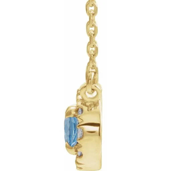 French-Set Halo-Style Necklace Image 2 Cherry Street Jewelers Tulsa, OK