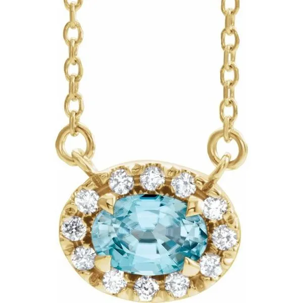 French-Set Halo-Style Necklace J. Meredith Jewelers Delafield, WI
