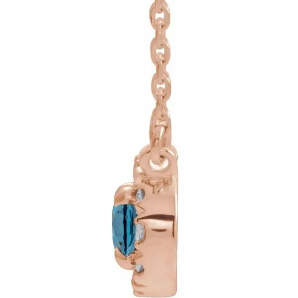 French-Set Halo-Style Necklace Image 2 Hopman Jewelers Elkhart, IN