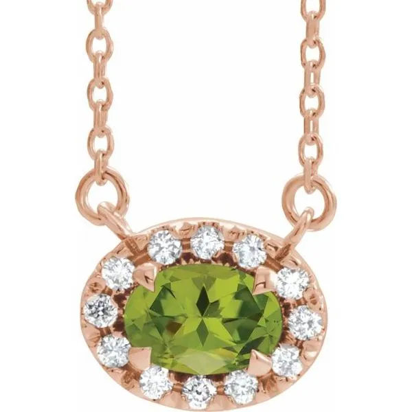French-Set Halo-Style Necklace Hopman Jewelers Elkhart, IN