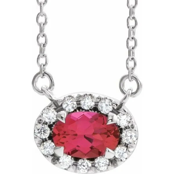 French-Set Halo-Style Necklace J. Meredith Jewelers Delafield, WI