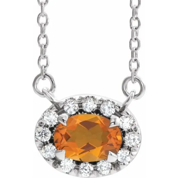 French-Set Halo-Style Necklace Hopman Jewelers Elkhart, IN