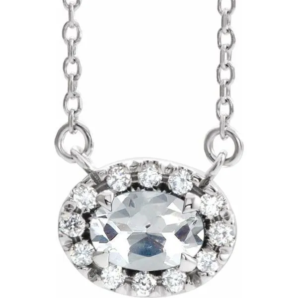 French-Set Halo-Style Necklace Rasmussen Jewelers Spanish Fork, UT
