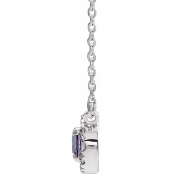 French-Set Halo-Style Necklace Image 2 Gysbers Jewelry Waupun, WI