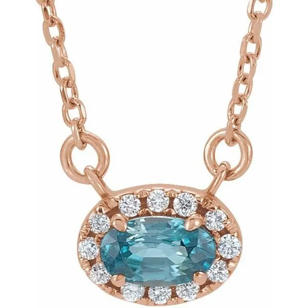 French-Set Halo-Style Necklace Rasmussen Jewelers Spanish Fork, UT