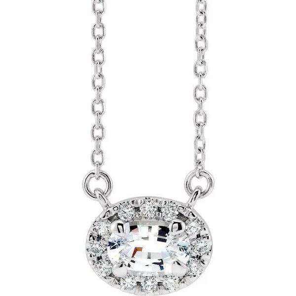 French-Set Halo-Style Necklace Becky Beck's Jewelry DeKalb, IL
