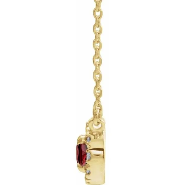 French-Set Halo-Style Necklace Image 2 Atlanta West Jewelry Douglasville, GA