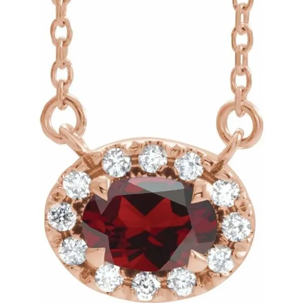 French-Set Halo-Style Necklace Scirto's Jewelry Lockport, NY