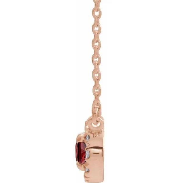 French-Set Halo-Style Necklace Image 2 Bauble Patch Jewelers Comstock Park, MI