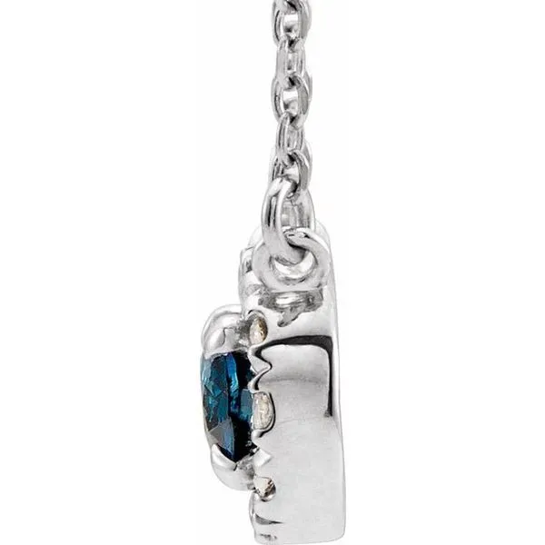 French-Set Halo-Style Necklace Image 2 The Diamond Shop, Inc. Lewiston, ID